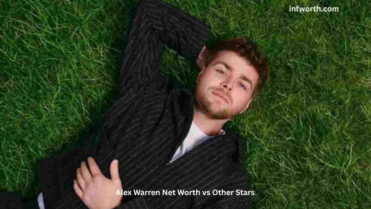 Alex Warren lying on the grass in an Alex Warren Net Worth 2026 feature