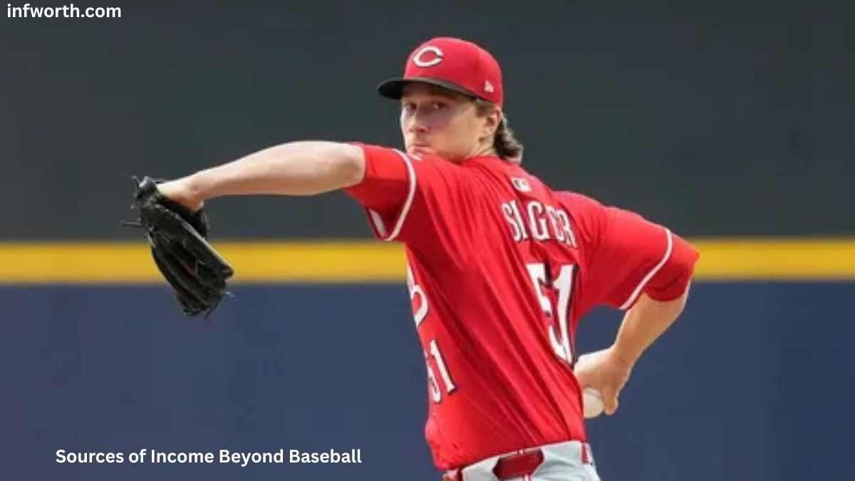Brady Singer Net Worth 2026 – Brady Singer pitching for the Cincinnati Reds during an MLB game.
