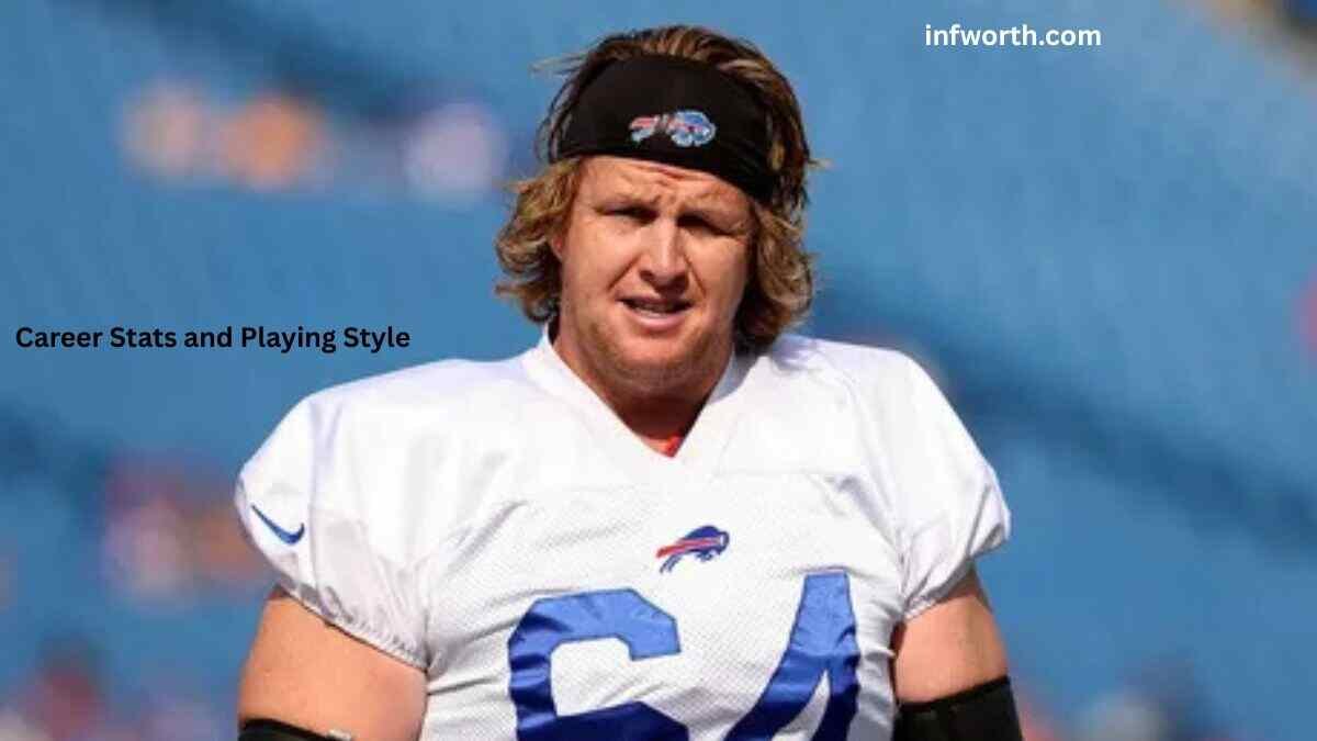 Jordan Devey Net Worth career stats image showing former NFL offensive lineman Jordan Devey during Buffalo Bills practice.
