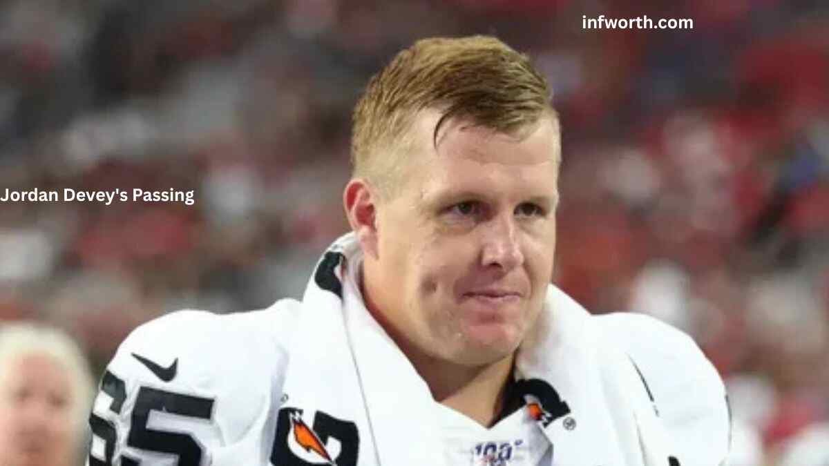 Jordan Devey Net Worth image showing former NFL offensive lineman Jordan Devey during his professional football career.