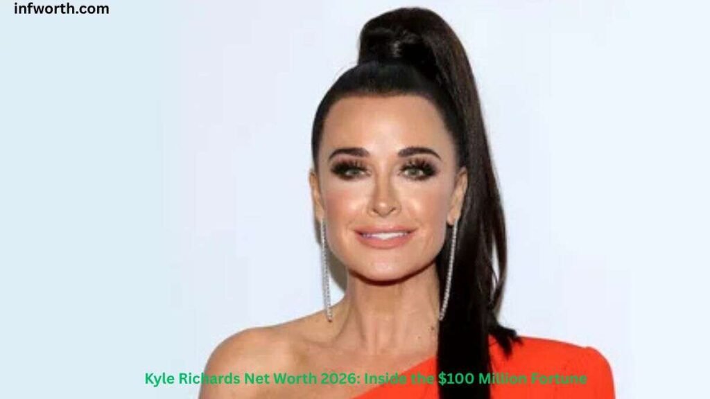 Kyle Richards at a red carpet event for an article about Kyle Richards Net Worth in 2026.