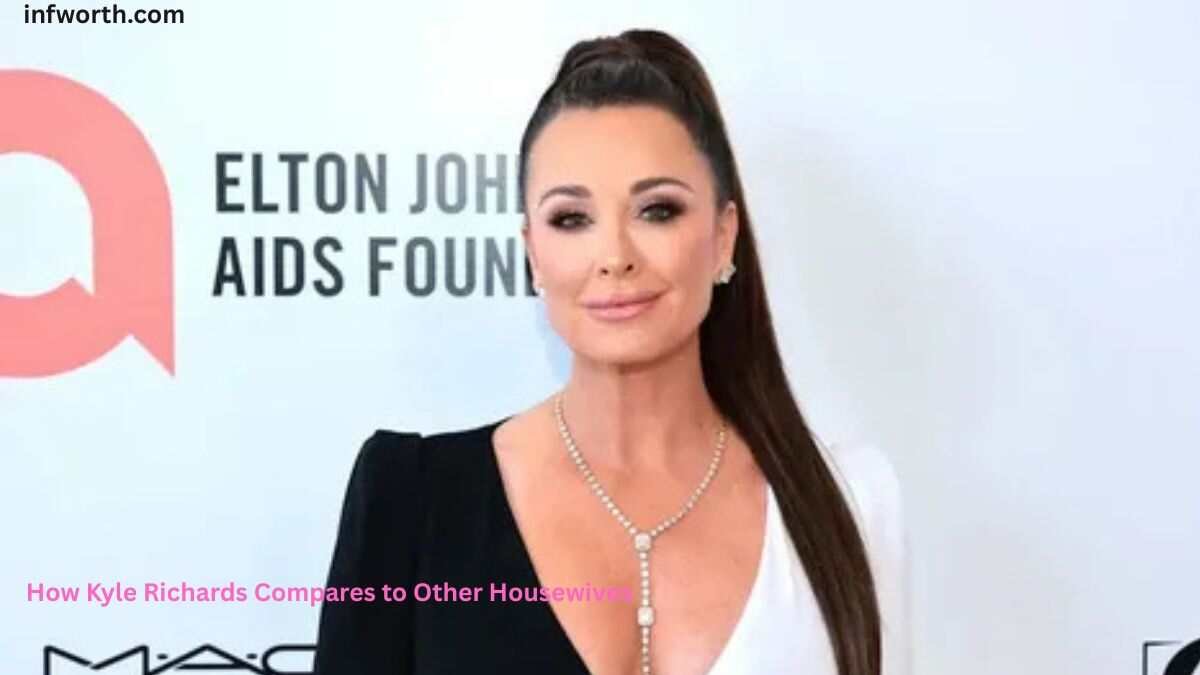 Kyle Richards attends the Elton John AIDS Foundation event, highlighting Kyle Richards Net Worth and her successful TV career.