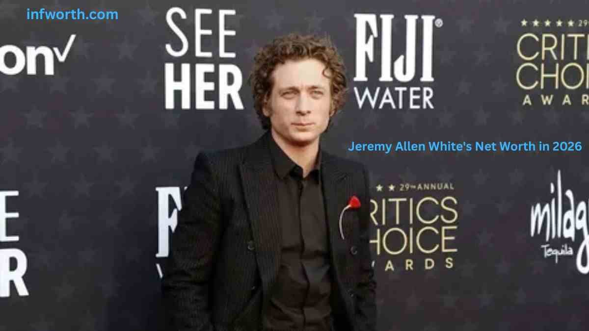 Jeremy Allen White at the Critics Choice Awards with heading Jeremy Allen White's Net Worth in 2026