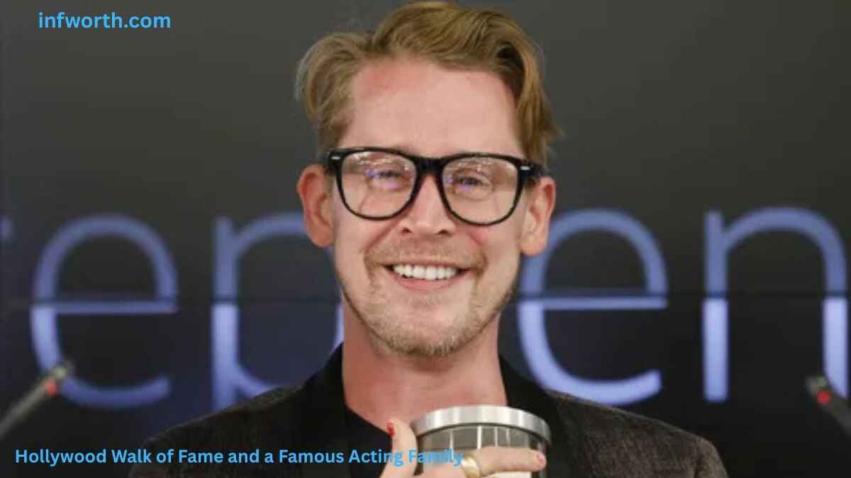 Macaulay Culkin smiling at an event, featured in an article about Macaulay Culkin Net Worth