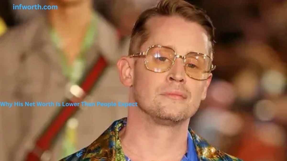 Macaulay Culkin wearing glasses at an event, featured in a Macaulay Culkin Net Worth article