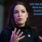 AOC Net Worth 2026 featuring Alexandria Ocasio-Cortez speaking at an event
