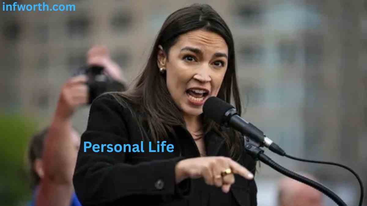 AOC Net Worth 2026 featuring Alexandria Ocasio-Cortez speaking at a public event