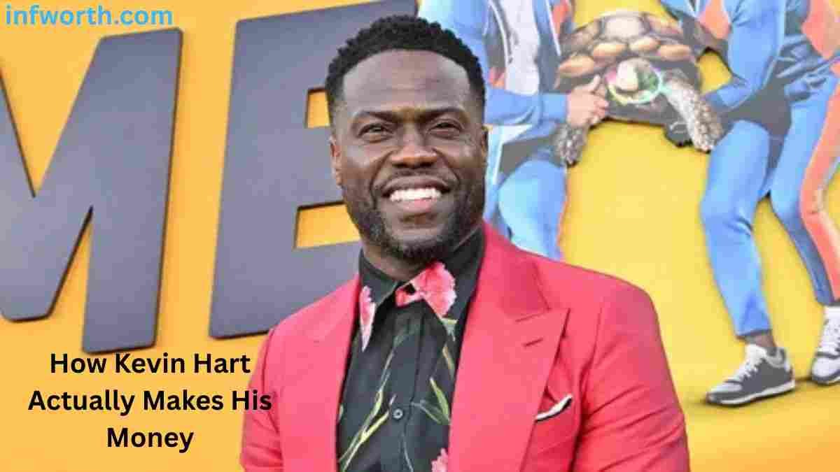 Kevin Hart wearing a red suit at an event, illustrating how Kevin Hart Net Worth is built through comedy, movies, and business ventures.
