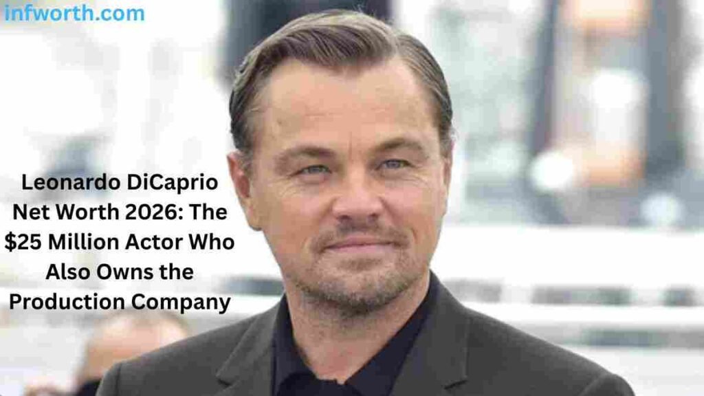 Leonardo DiCaprio Net Worth 2026, actor in a black suit and production company owner