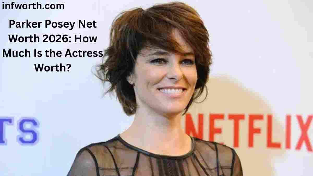 Parker Posey Net Worth 2026 featuring actress Parker Posey at a Netflix event.